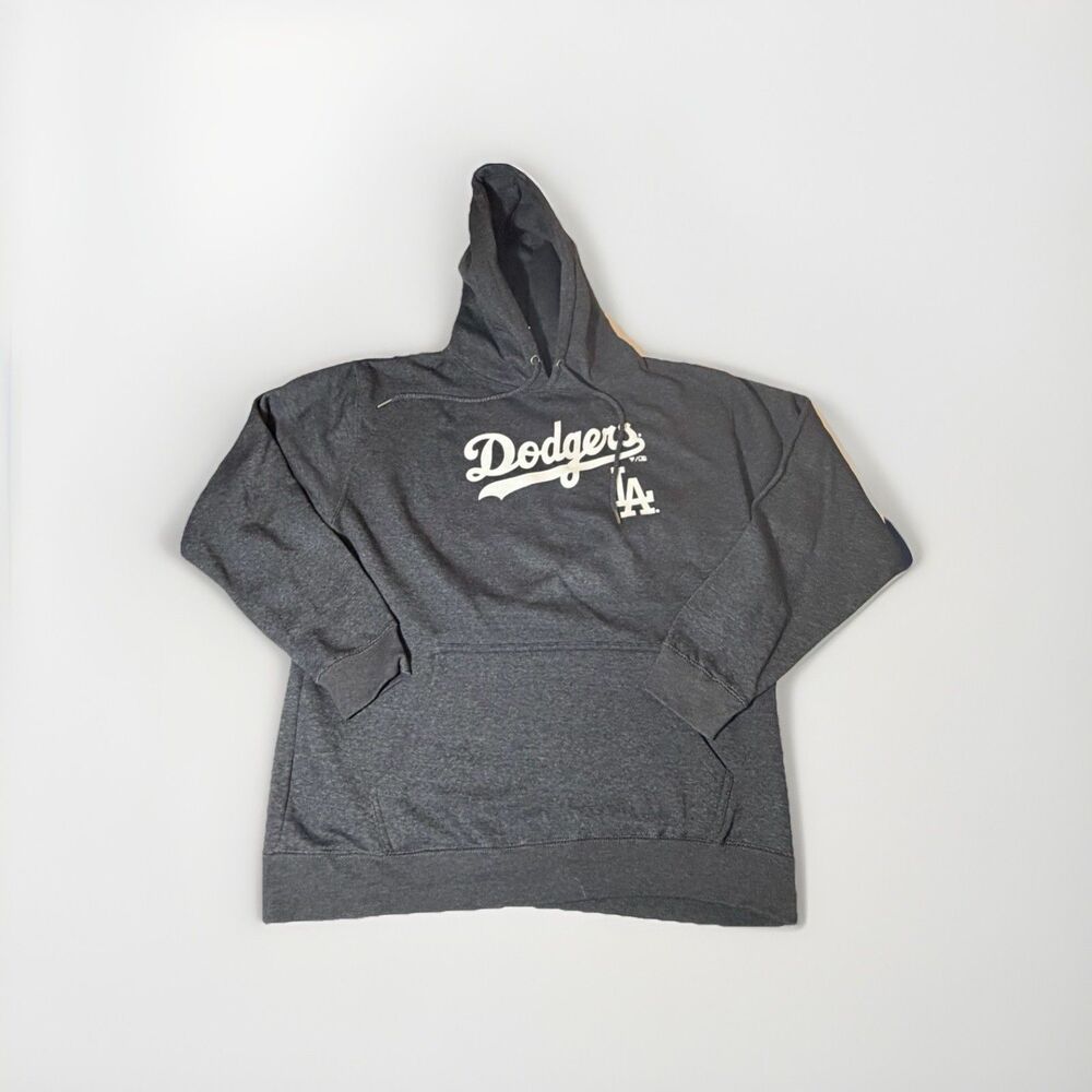 NWOT Fanatics Los Angeles Dodgers Pullover Hoodie Black/Gray Men’s Large MLB
